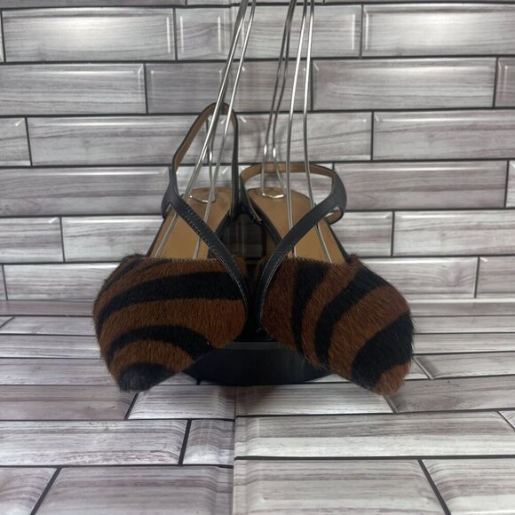APT ATELIER Women's Riano Animal-Print Asymmetrical Slingback Pumps Size 10-NEW - Picture 3 of 9